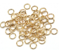 Соединительные кольца, золото,  10 шт